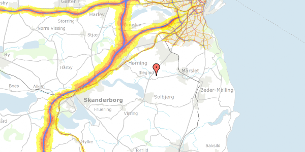 Trafikstøjkort på Gammel Horsensvej 67, 8310 Tranbjerg J