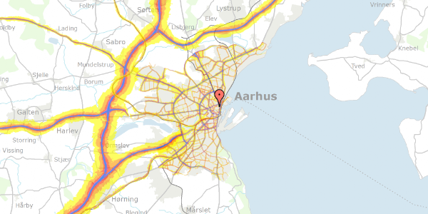 Trafikstøjkort på Gammel Munkegade 1, kl. tv, 8000 Aarhus C