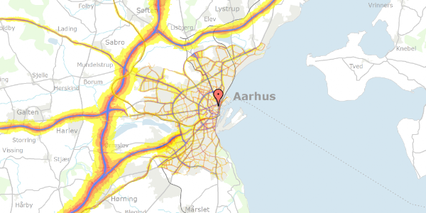 Trafikstøjkort på Gammel Munkegade 6, 1. tv, 8000 Aarhus C