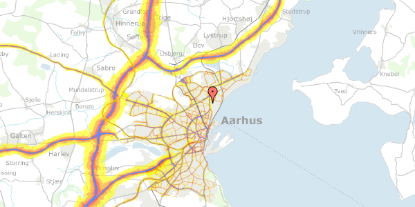 Trafikstøjkort på Godhavnsvej 7, 8200 Aarhus N