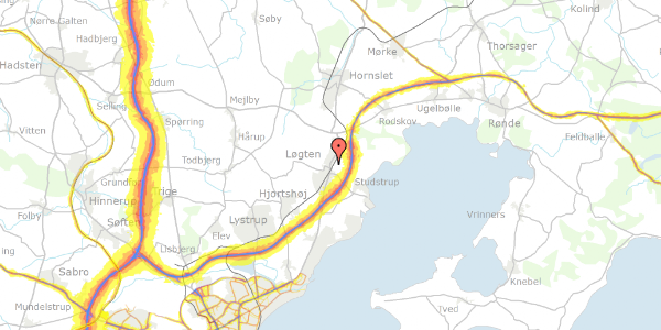 Trafikstøjkort på Grenåvej 701, st. 7, 8541 Skødstrup