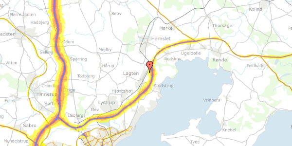 Trafikstøjkort på Grenåvej 758, st. , 8541 Skødstrup