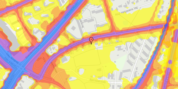 Trafikstøjkort på Grundtvigsvej 16, st. th, 8260 Viby J