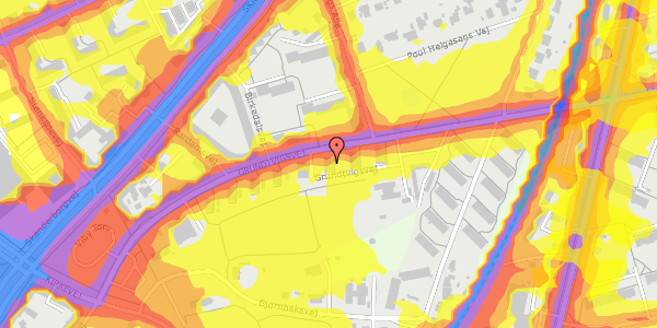 Trafikstøjkort på Grundtvigsvej 20, 1. th, 8260 Viby J