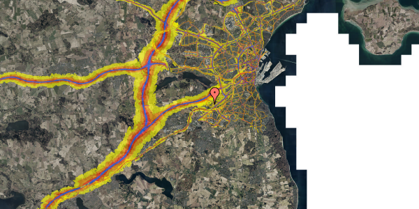 Trafikstøjkort på Grøndalsvej 204, 8260 Viby J