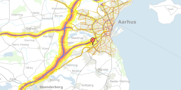 Trafikstøjkort på Grøndalsvej 234, 8260 Viby J