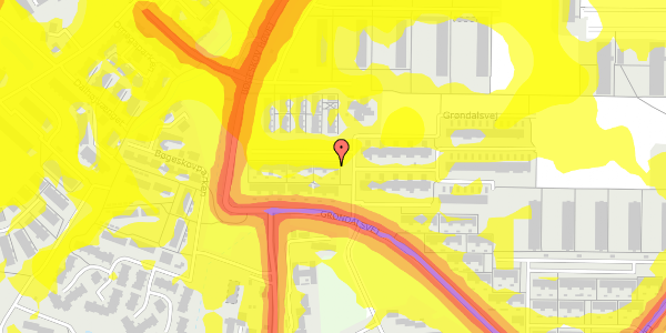 Trafikstøjkort på Grøndalsvej 286, 8260 Viby J