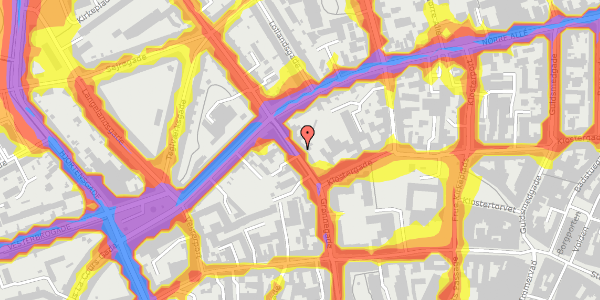 Trafikstøjkort på Grønnegade 52, 3. , 8000 Aarhus C