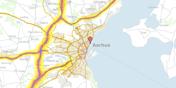 Trafikstøjkort på Gyldenløvesgade 6, st. th, 8200 Aarhus N