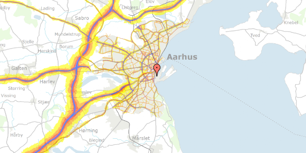 Trafikstøjkort på Hendrik Pontoppidans Gade 6, 1. tv, 8000 Aarhus C