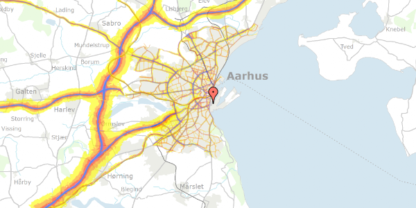 Trafikstøjkort på Hendrik Pontoppidans Gade 20, 1. tv, 8000 Aarhus C