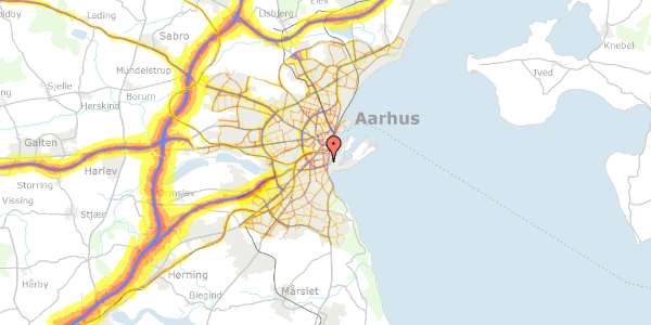 Trafikstøjkort på Hendrik Pontoppidans Gade 22, 1. , 8000 Aarhus C