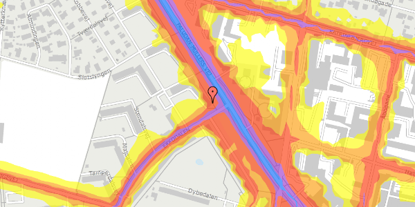 Trafikstøjkort på Hammershusvej 34, 1. tv, 8210 Aarhus V