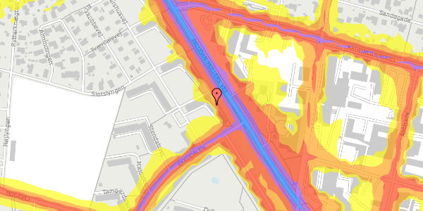 Trafikstøjkort på Hammershusvej 38, 1. th, 8210 Aarhus V