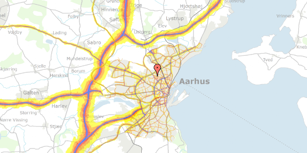 Trafikstøjkort på Hammershusvej 52, 2. mf, 8210 Aarhus V