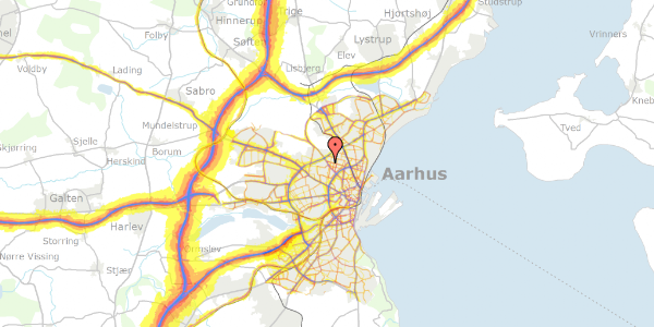 Trafikstøjkort på Hammershusvej 56, st. tv, 8210 Aarhus V