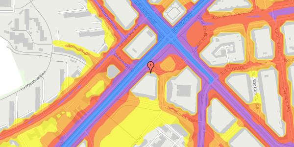 Trafikstøjkort på Harald Jensens Plads 21, st. th, 8000 Aarhus C