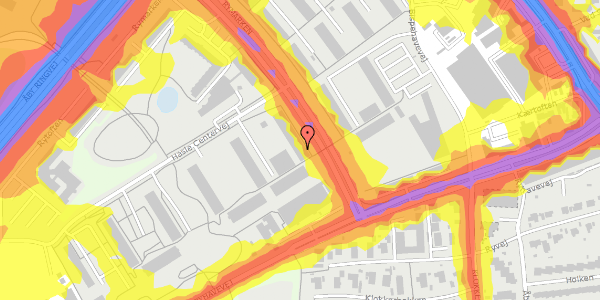 Trafikstøjkort på Hasle Centervej 163, 4. th, 8210 Aarhus V