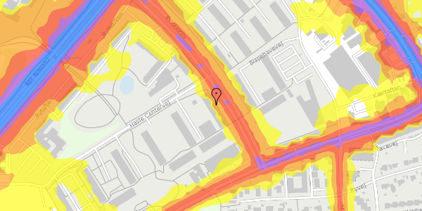 Trafikstøjkort på Hasle Centervej 167, 1. tv, 8210 Aarhus V