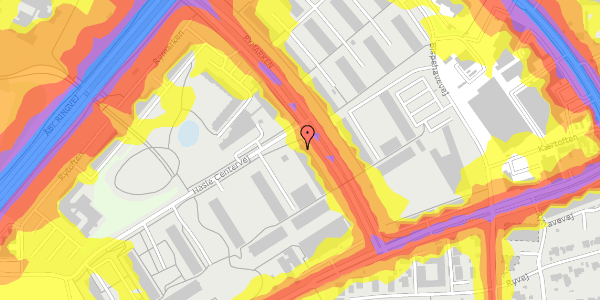 Trafikstøjkort på Hasle Centervej 169, 4. th, 8210 Aarhus V