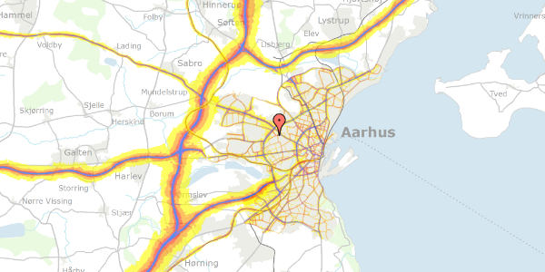 Trafikstøjkort på Hasle Centervej 231, 4. th, 8210 Aarhus V