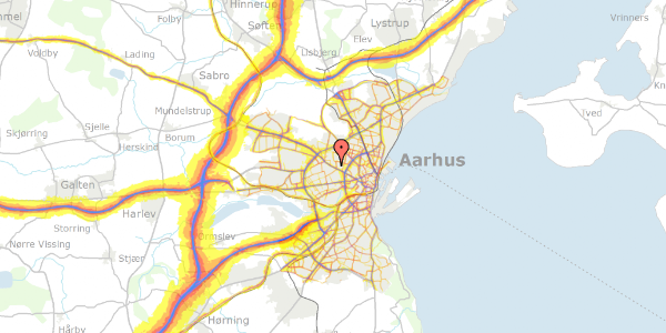 Trafikstøjkort på Haslevangsvej 1C, 8210 Aarhus V