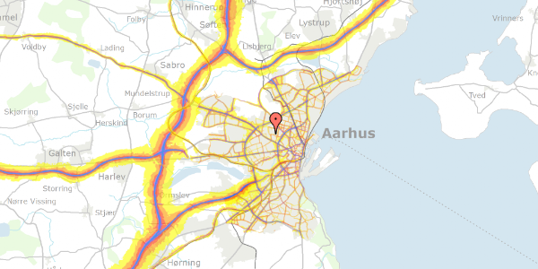 Trafikstøjkort på Haslevangsvej 32, 8210 Aarhus V