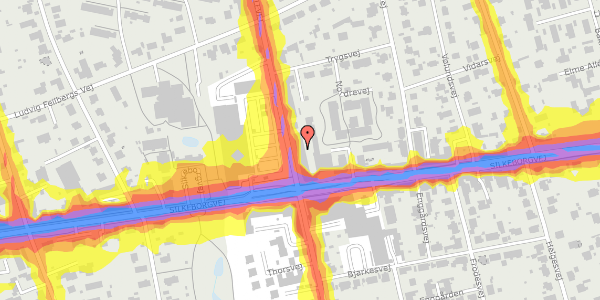 Trafikstøjkort på Haslevej 6, 2. th, 8230 Åbyhøj