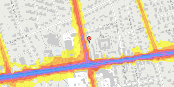 Trafikstøjkort på Haslevej 12C, 8230 Åbyhøj