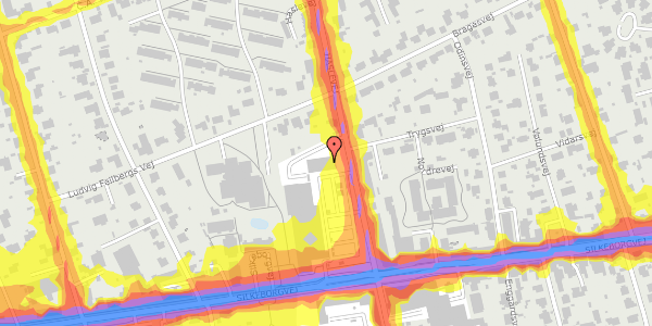 Trafikstøjkort på Haslevej 17, kl. 2, 8230 Åbyhøj