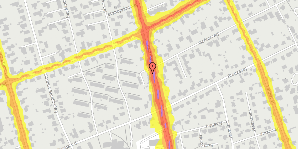 Trafikstøjkort på Haslevej 35A, 8230 Åbyhøj