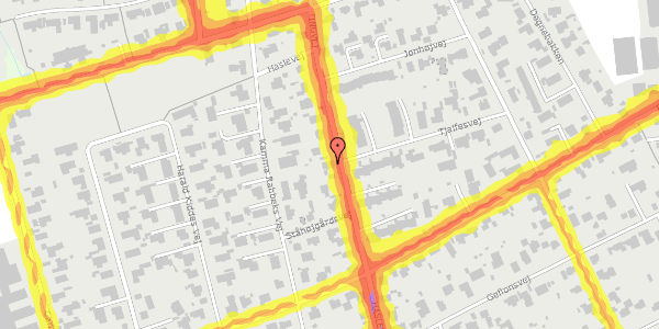 Trafikstøjkort på Haslevej 59, 8230 Åbyhøj