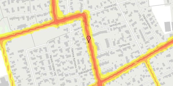 Trafikstøjkort på Haslevej 65, 8230 Åbyhøj