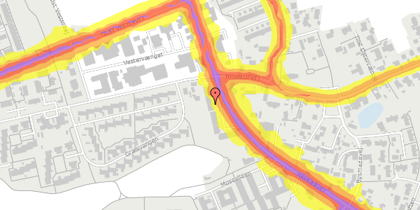 Trafikstøjkort på Havkærvej 12K, 8381 Tilst