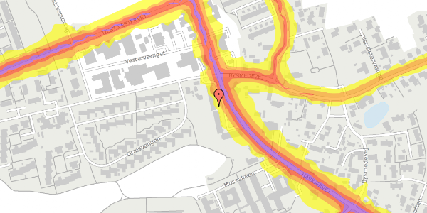 Trafikstøjkort på Havkærvej 12L, 8381 Tilst