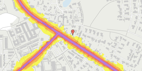 Trafikstøjkort på Havkærvej 25, 8381 Tilst