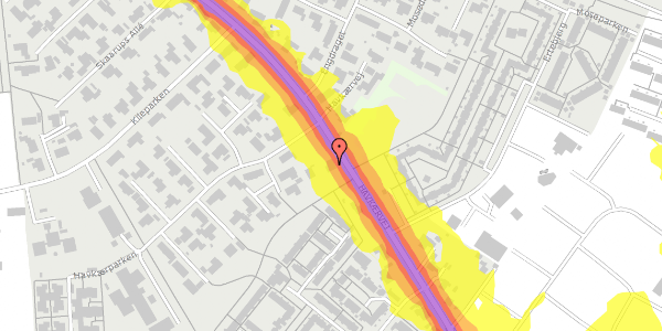 Trafikstøjkort på Havkærvej 54, 8381 Tilst