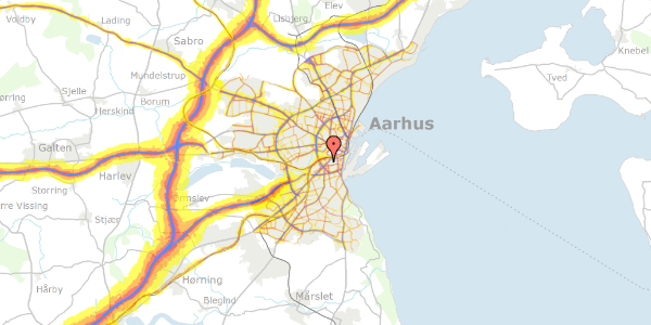 Trafikstøjkort på Hedemannsgade 5, 1. , 8000 Aarhus C