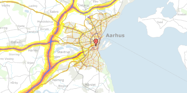 Trafikstøjkort på Hedemannsgade 6, 3. , 8000 Aarhus C