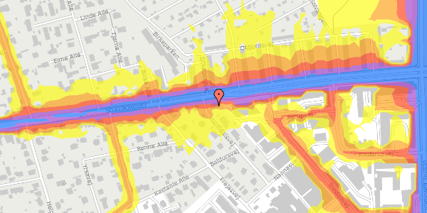 Trafikstøjkort på Heimdalsvej 1, 2. , 8230 Åbyhøj