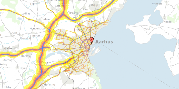 Trafikstøjkort på Helgenæsgade 5, 1. , 8000 Aarhus C