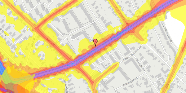 Trafikstøjkort på Henrik Hertz Vej 64K, 1. tv, 8230 Åbyhøj