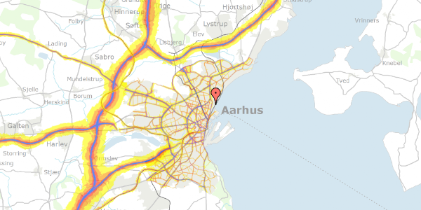 Trafikstøjkort på Herluf Trolles Gade 7B, 3. th, 8200 Aarhus N