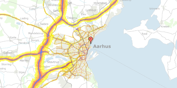 Trafikstøjkort på Herluf Trolles Gade 23A, st. , 8200 Aarhus N