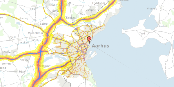 Trafikstøjkort på Herluf Trolles Gade 37, st. th, 8200 Aarhus N