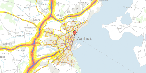 Trafikstøjkort på Herluf Trolles Gade 39, st. th, 8200 Aarhus N