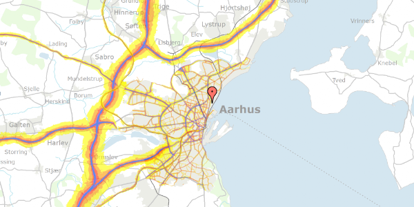 Trafikstøjkort på Herluf Trolles Gade 42, 1. , 8200 Aarhus N