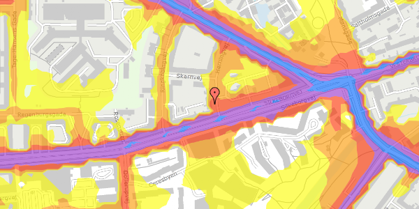 Trafikstøjkort på Herningvej 1, 1. 14, 8000 Aarhus C