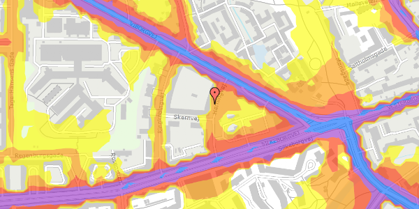 Trafikstøjkort på Herningvej 11, 2. th, 8000 Aarhus C