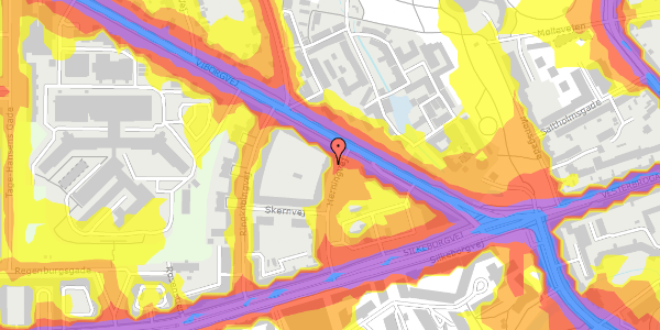 Trafikstøjkort på Herningvej 15, st. tv, 8000 Aarhus C